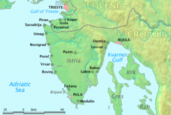 Landkarte Istrien